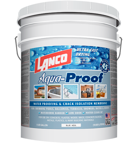 Aqua Proof Lanco Aqua Proof Is A Liquid Membrane Of Styrene Butane Latex That Provides An Easy Alternative For Many Roofing And Waterproofing Lications As