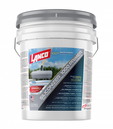 Lanco AS-210 Roof Primer & Sealer - 5 Gal, 100% Acrylic Clear, Flexible